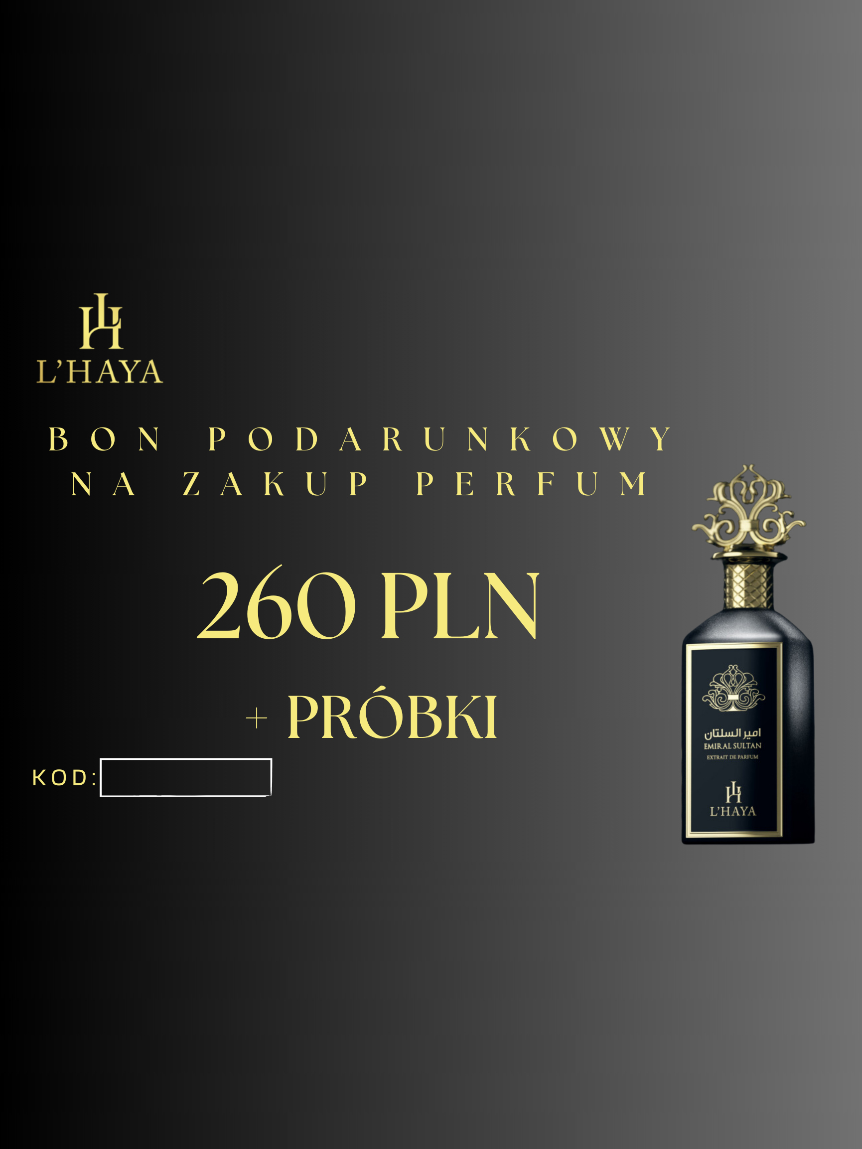 Bon podarunkowy na perfumy 