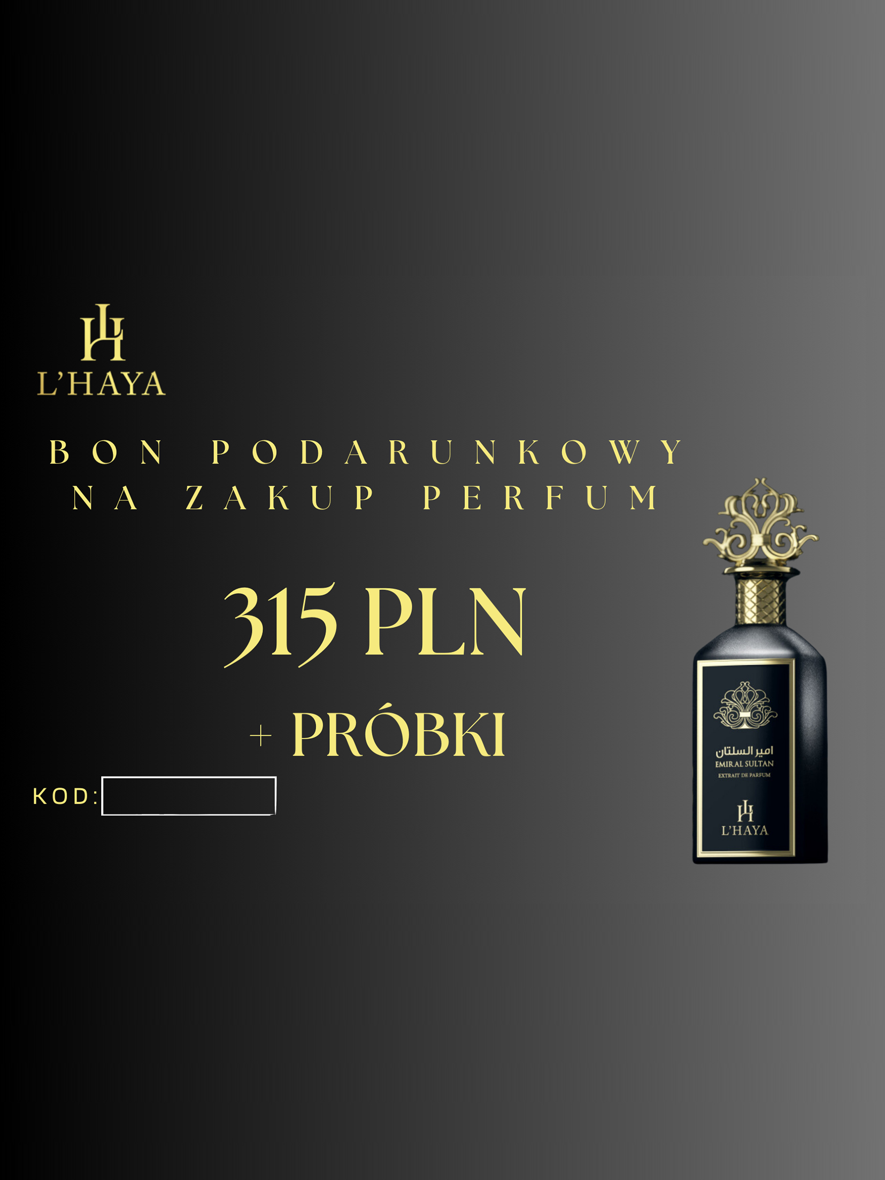 Bon podarunkowy na perfumy 